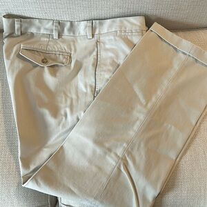 LLBean cotton khakis flat front
